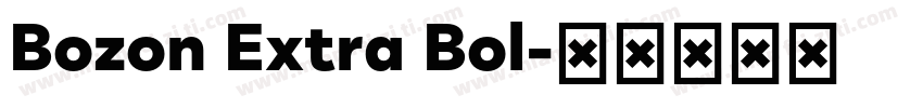 Bozon Extra Bol字体转换